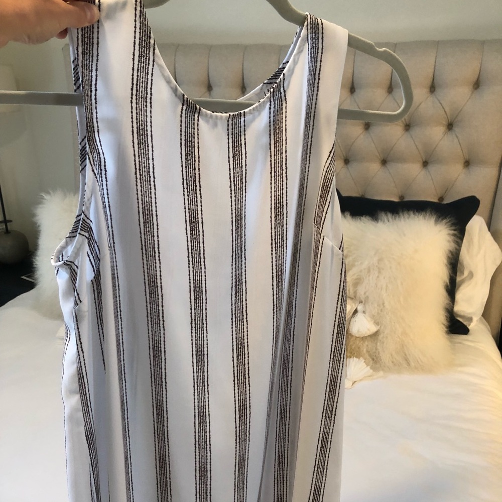 Brown and white striped shirt